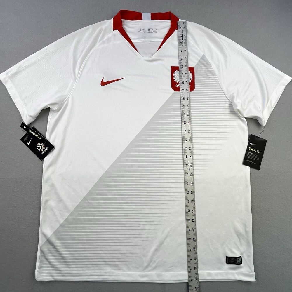 Nike Poland National Team Home Jersey XL White 2018 2019 Kit Shirt Futbol Soccer - Picture 13 of 13